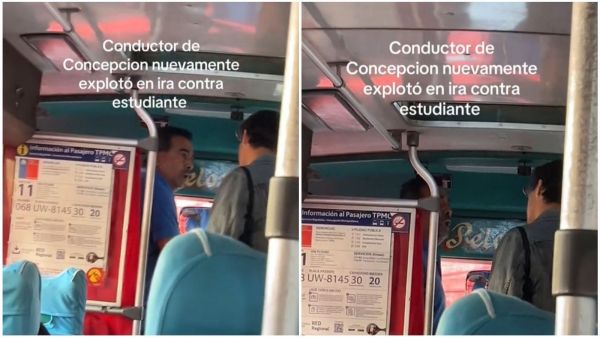 Micrero explota contra estudiante en Concepción