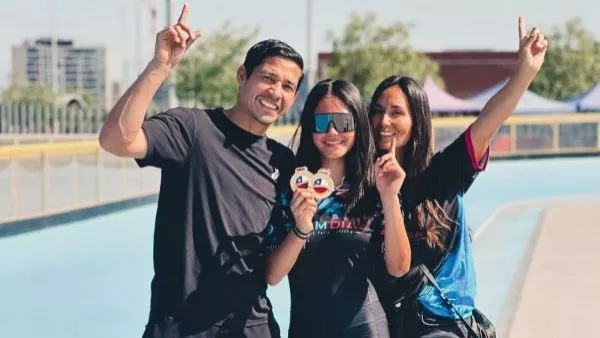 Matías Fernández, Aylén Fernández y Alejandra Santelices