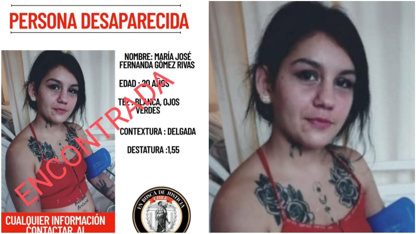 María José Gómez fue encontrada