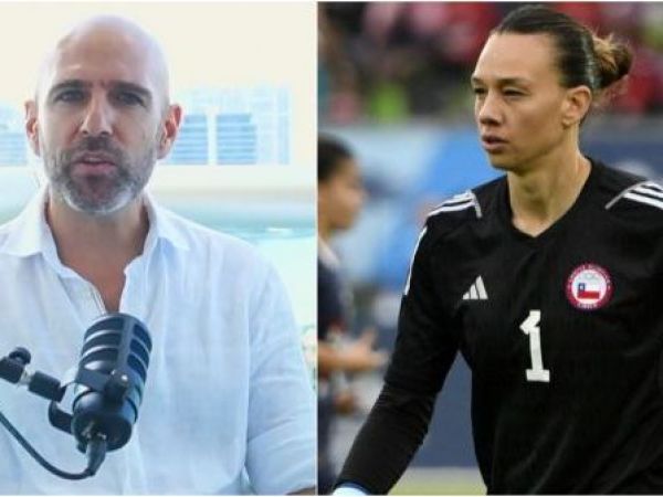 Sergio Jadue, expresidente de la ANFP, y Christiane Endler, arquera y capitana de la Selección Chilena femenina