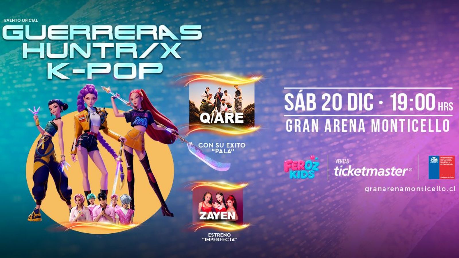 "Las Guerreras HUNTR/X K-Pop Experience" en Chile