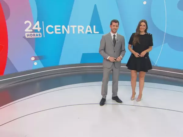 Josefa Bustos y Nicolás Vial en 24 Horas Central Sábado