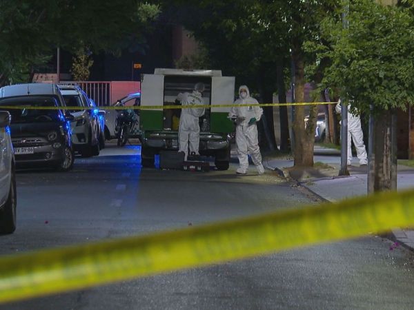 Carabineros en el lugar de la balacera.