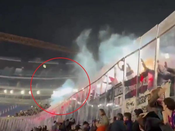 Los barrabravas del Eintracht causaron pánico en el Camp Nou en su visita a Barcelona por Champions League.