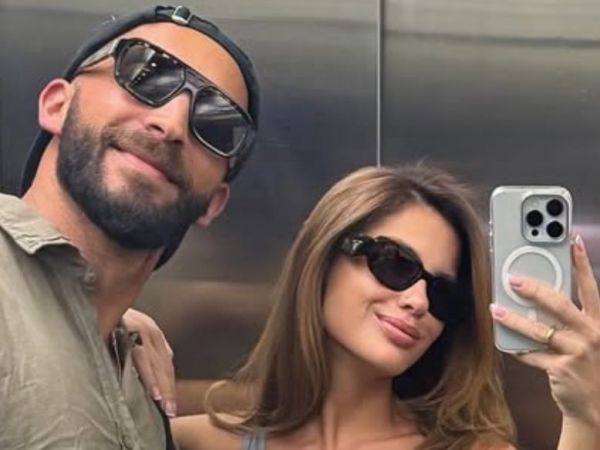 Gala Caldirola de viaje con su novio