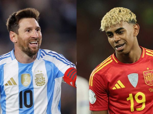 Lionel Messi y Lamine Yamal