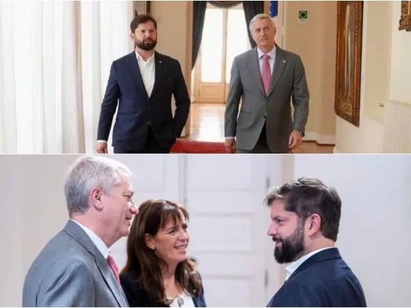 Las fotos que publicó Boric con Kast en La Moneda