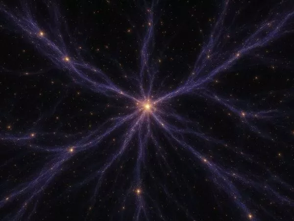 Imagen de telaraña cósmica generada por IA