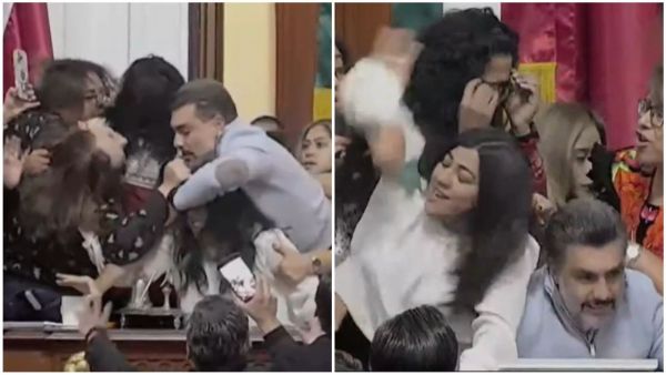 pelea congreso méxico