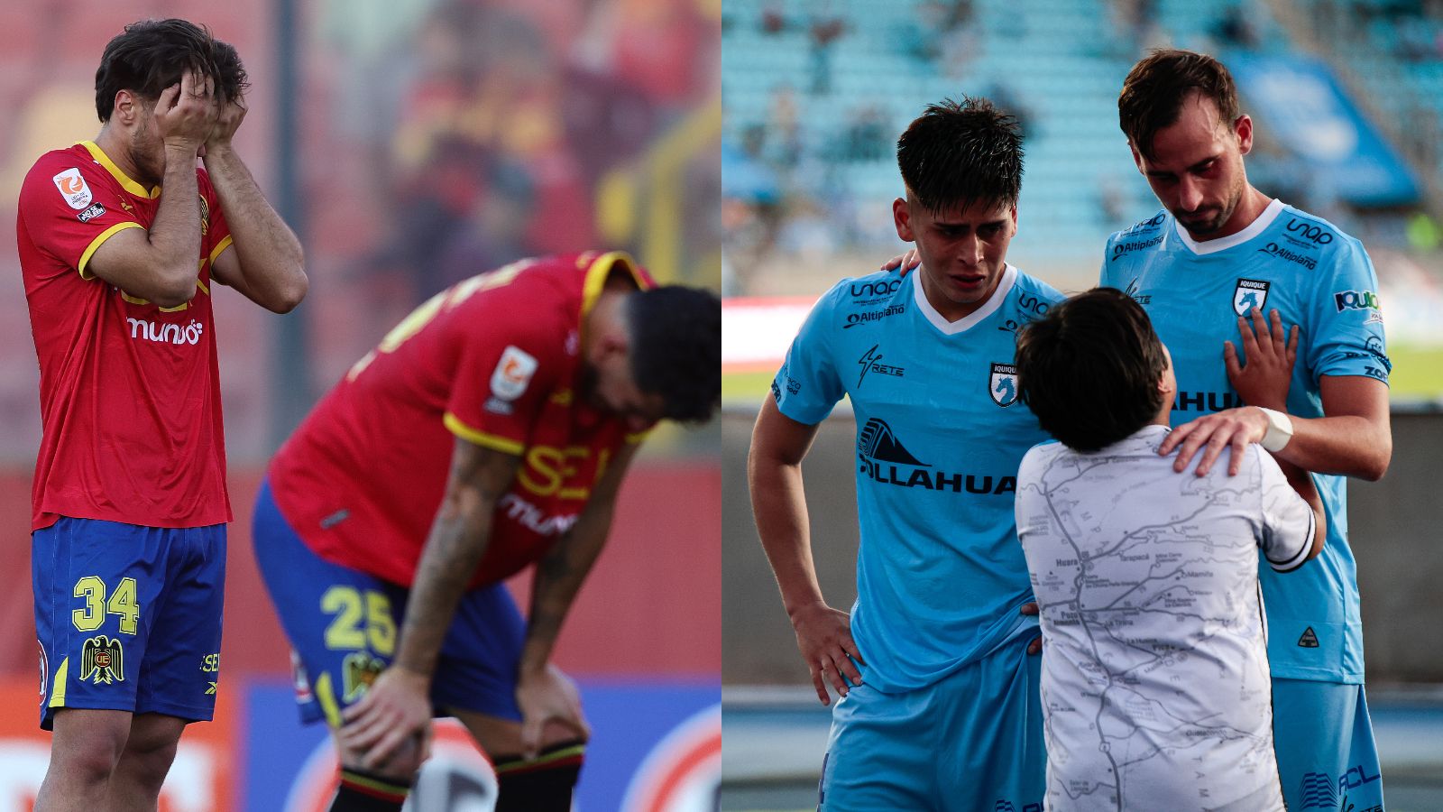 Planteles de Unión Española y Deportes Iquique