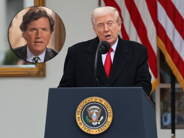 Tucker Carlson y Trump.