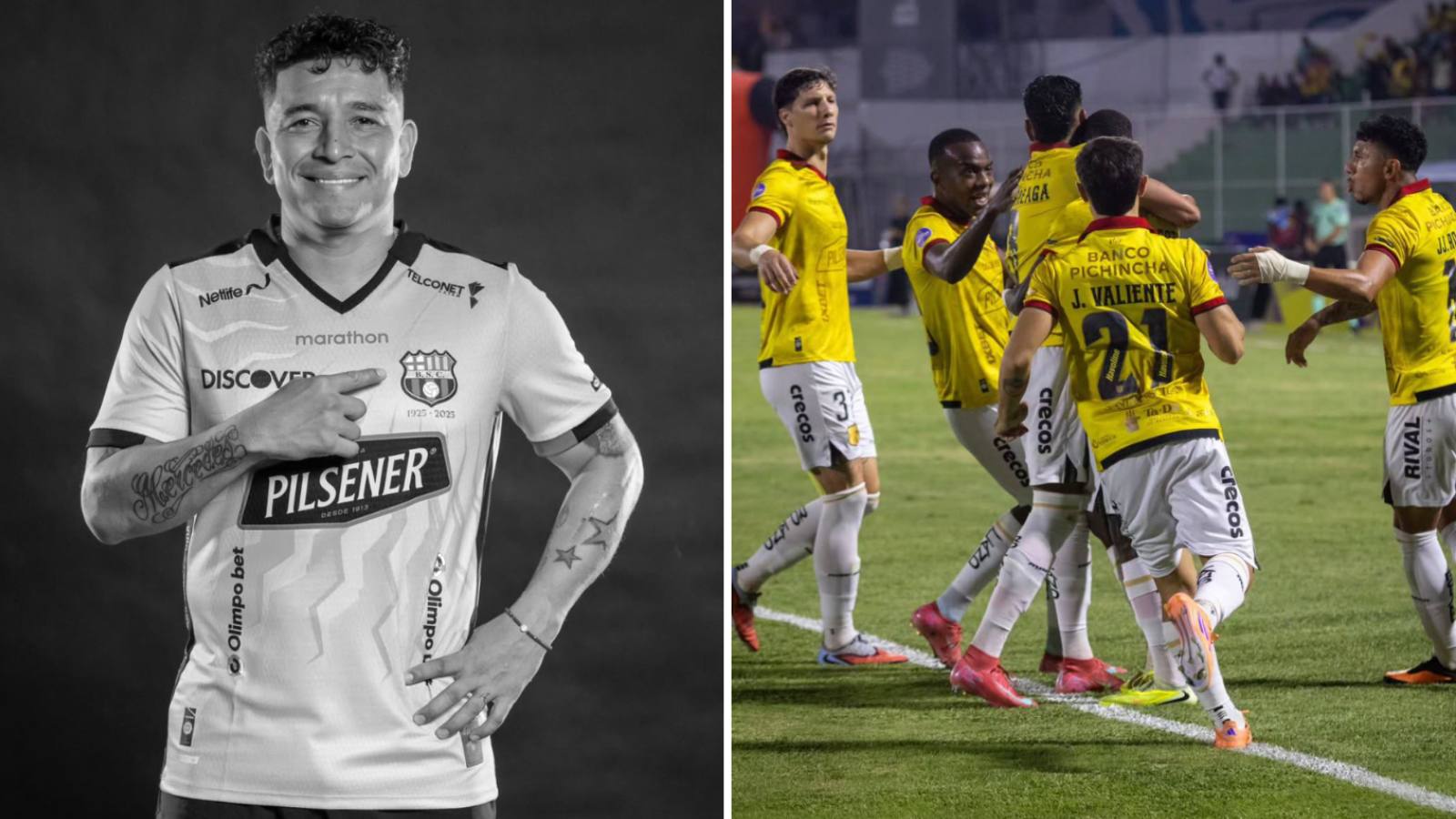 Mario Pineida y plantel de Barcelona SC