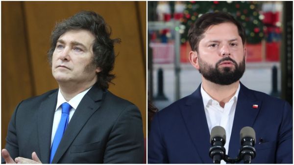 Javier Milei y Gabriel Boric