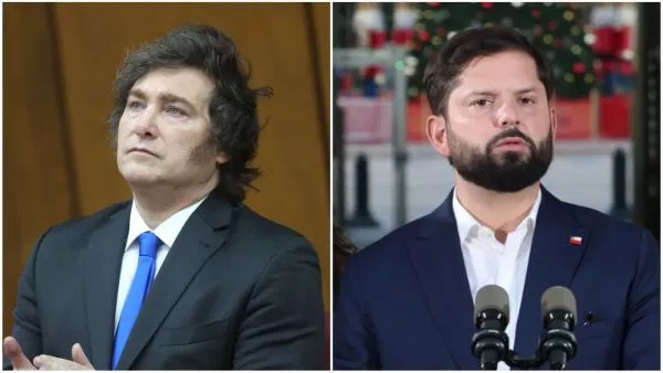 Javier Milei y Gabriel Boric