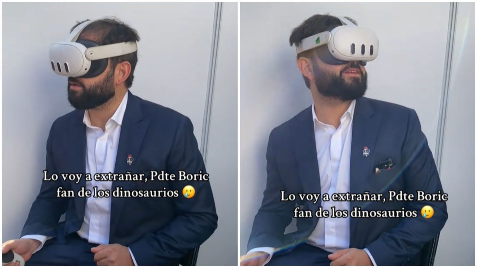 Gabriel Boric video viral de dinosaurios