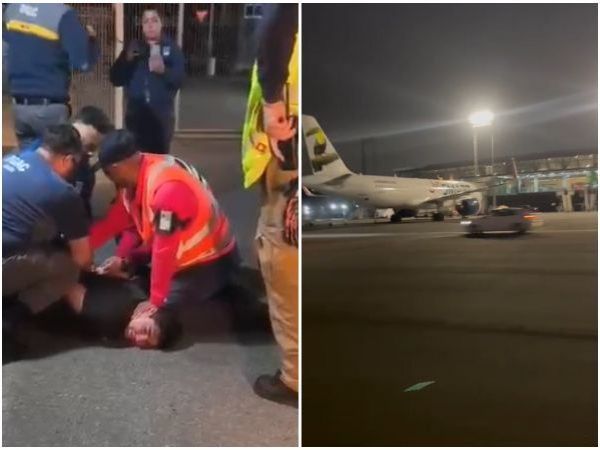 Video: auto irrumpe en aeródromo Carriel Sur