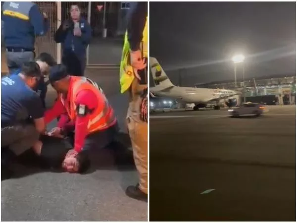 Video: auto irrumpe en aeródromo Carriel Sur