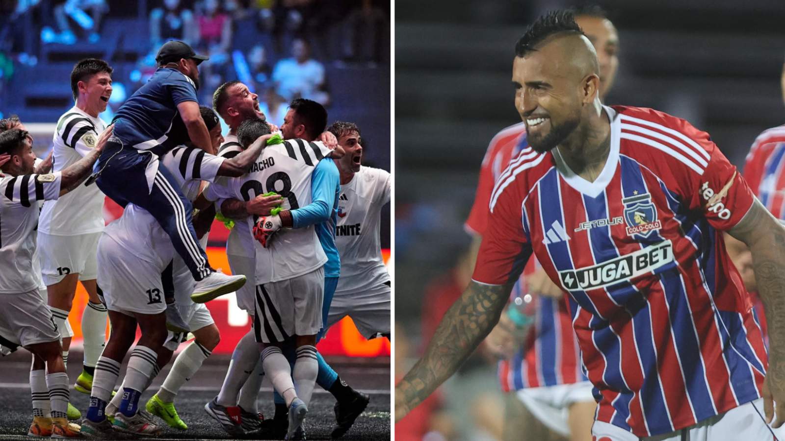 Plantel de Chile en la Kings League y Arturo Vidal