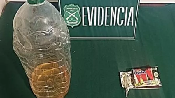 Portaba bidón con acelerante y fósforos: Detienen a hombre por presunta responsabilidad en incendios