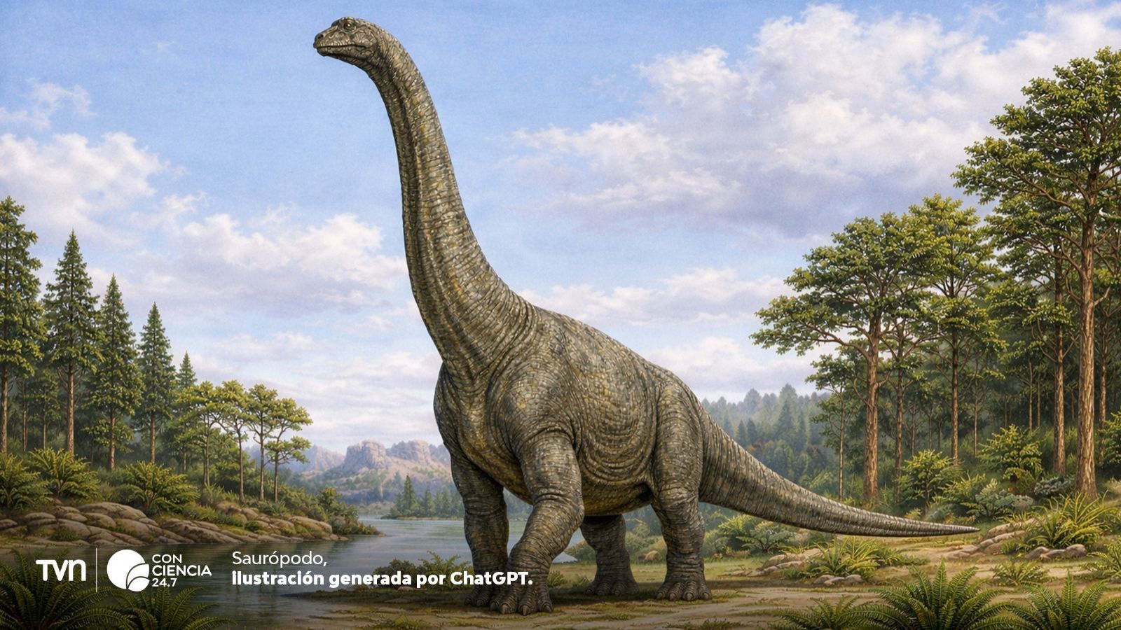 Saurópodo caminando a toda velocidad.