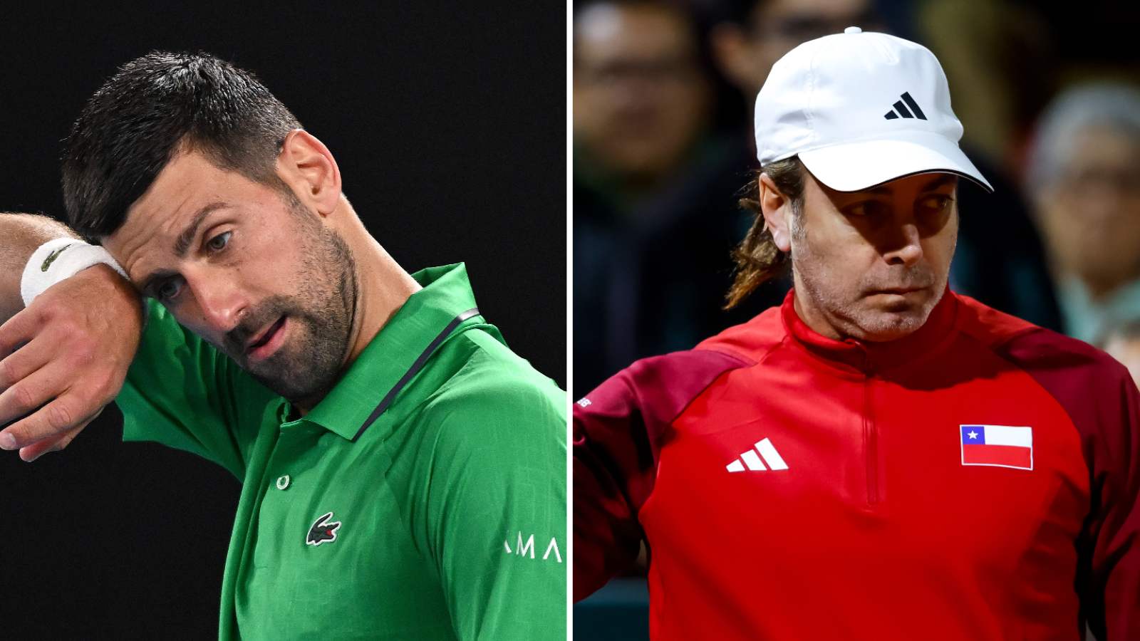 Novak Djokovic y Nicolás Massú