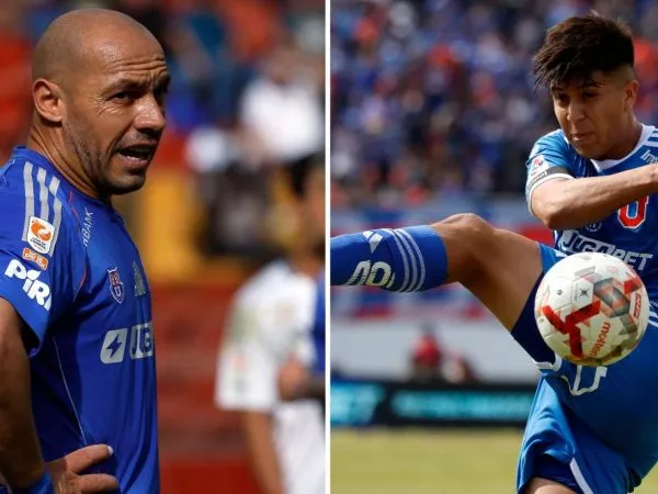 Marcelo Díaz y Marcelo Morales jugando por la Universidad de Chile