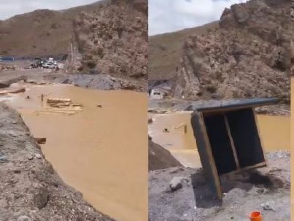 Tránsito suspendido en la Ruta Internacional 11-CH por socavón tras intensas lluvias