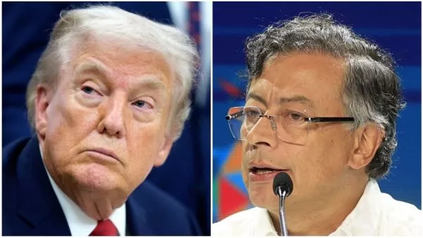 Gustavo Petro y Donald Trump.