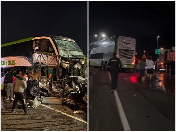 Dos personas fallecidas tras grave accidente entre bus y camión