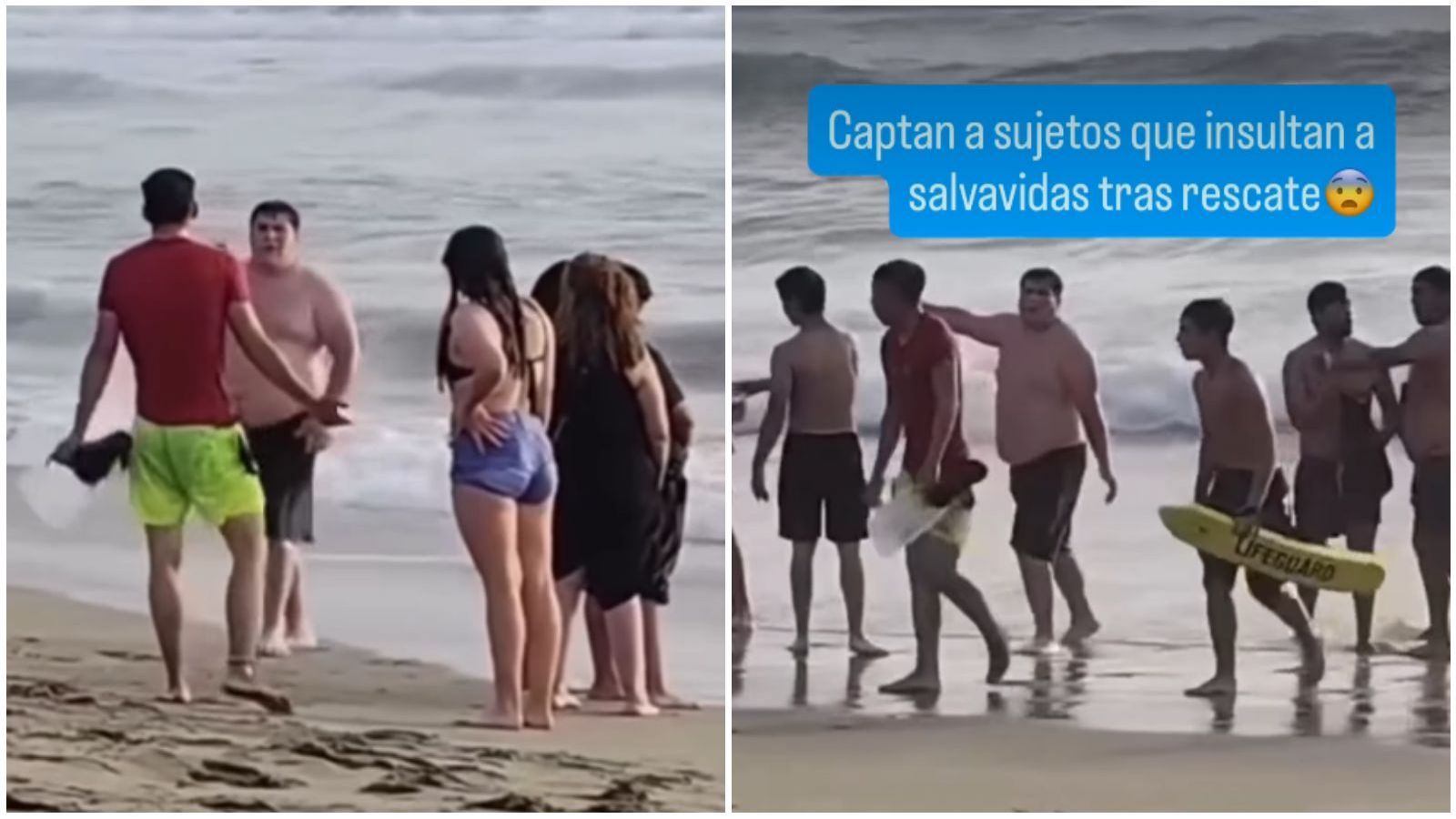 Salvavidas fue increpado por bañistas tras rescatar a niño en Cartagena.