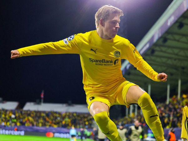 Bodo Glimt celebrando su triunfo ante el Inter