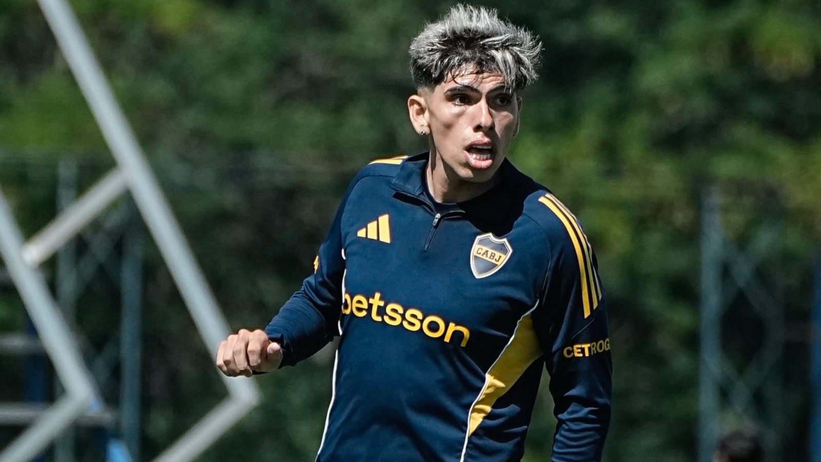 Carlos Palacios entrenando con Boca Juniors