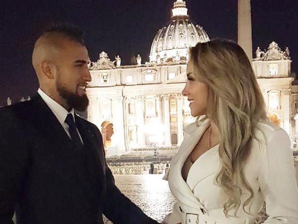 Arturo Vidal y Marité Matus