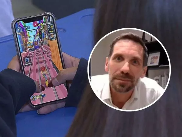 Entrevista prohibición celulares en salas de clases.