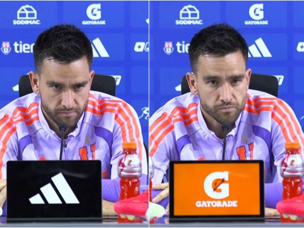 Matías Zaldivia jugando por la Universidad de Chile ante Palestino