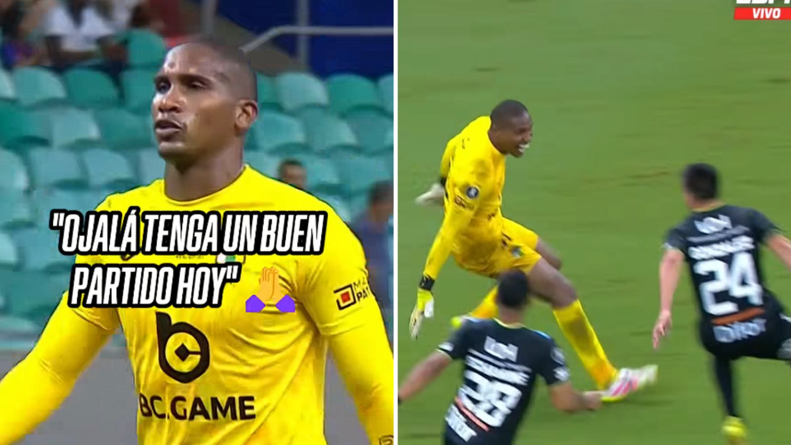 Omar Carabalí jugando por la Copa Libertadores