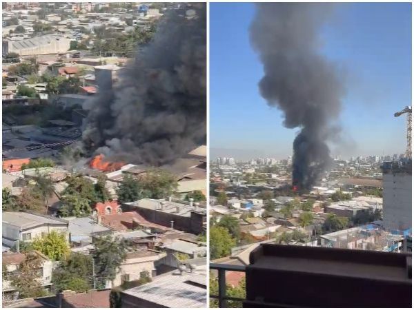 Incendio en Santiago.