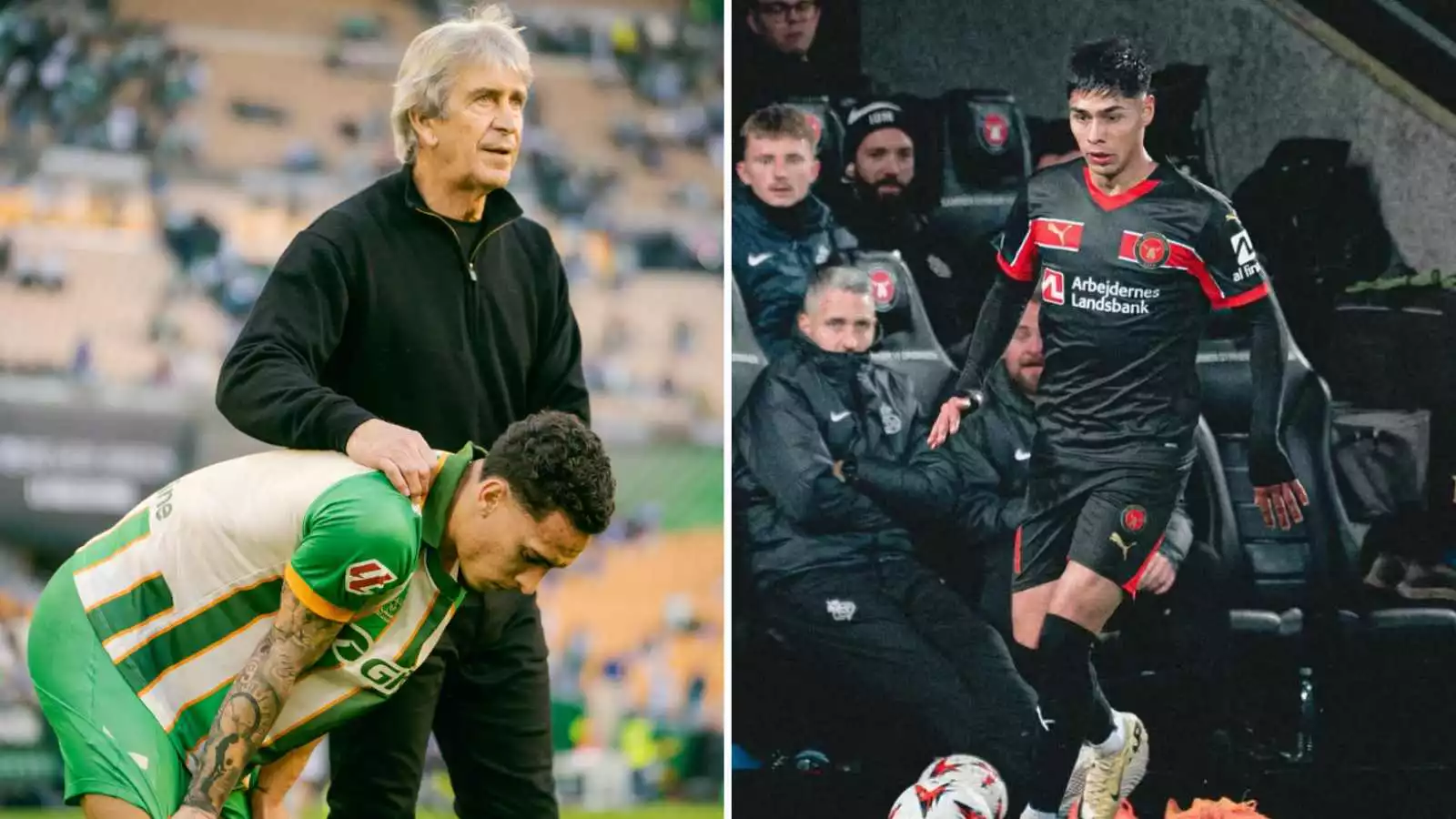 Manuel Pellegrini junto a Darío Osorio