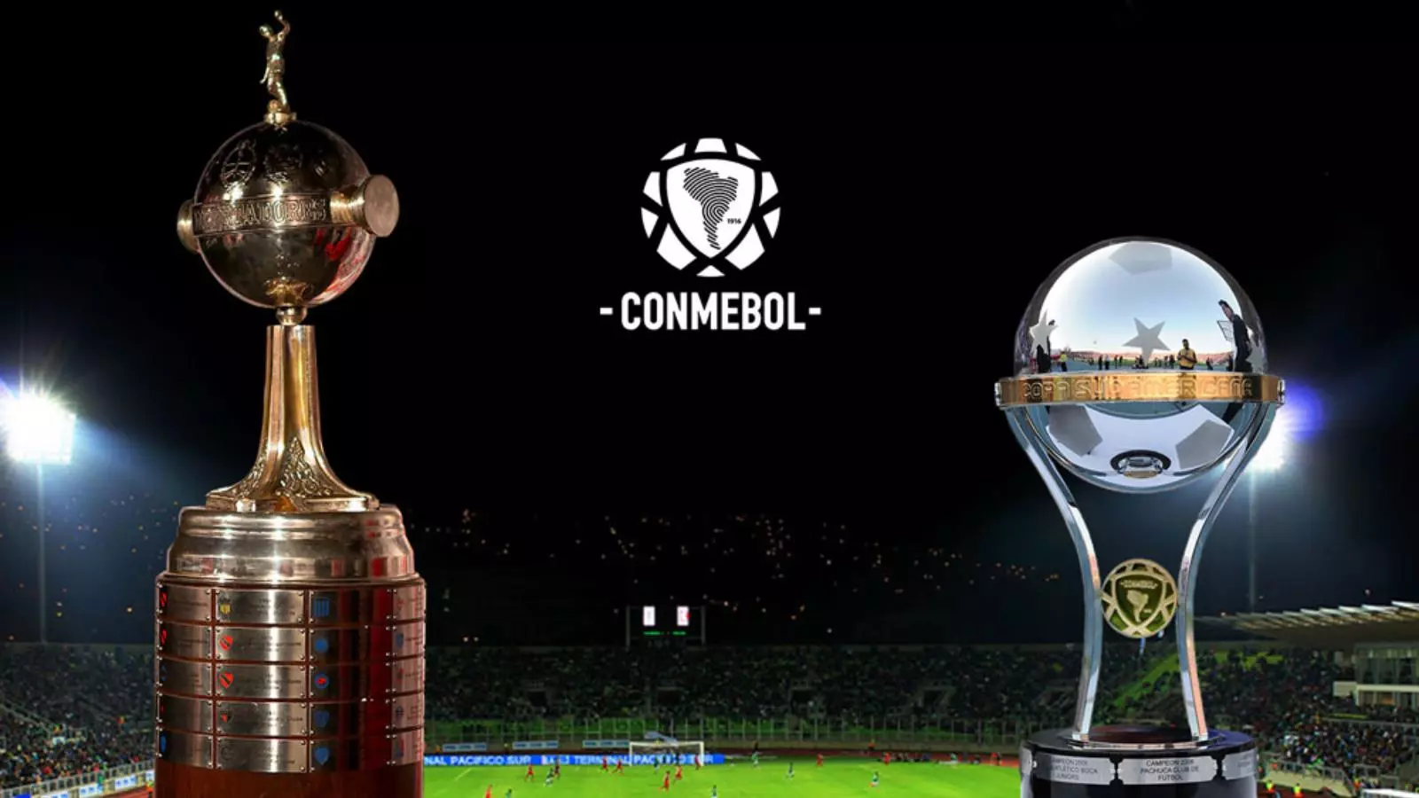 Trofeos de la Copa Libertadores y la Copa Sudamericana