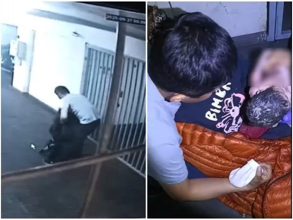 Chilena tuvo bebé en el piso de un estacionamiento en Providencia