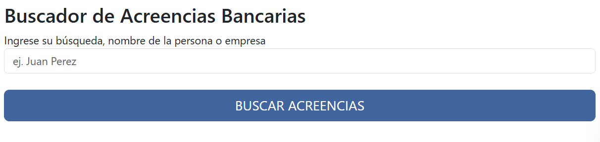 Buscador de acreencias