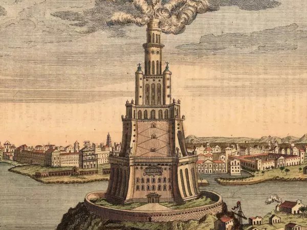 Ilustración del faro de Alejandría