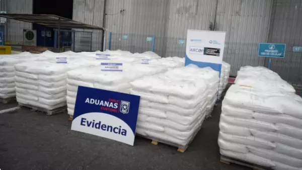 Incautan más de 35 toneladas de cloruro de calcio con 96% de pureza