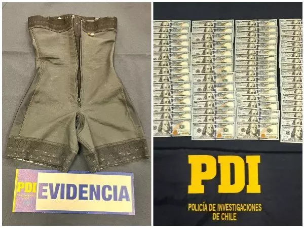 Mujer boliviana fue detenida por esconder US$130 mil dentro de su corsé