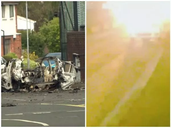 VIDEO del momento: auto bomba explotó frente a policía en Irlanda del Norte