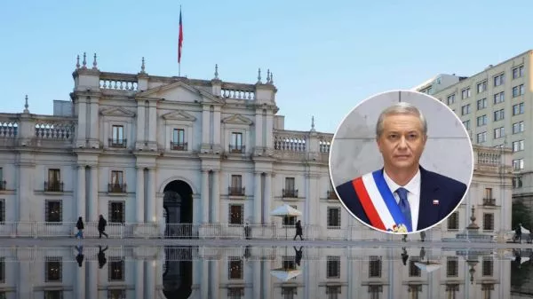 Presidente José Antonio Kast en la Cuenta Pública con La Moneda de fondo