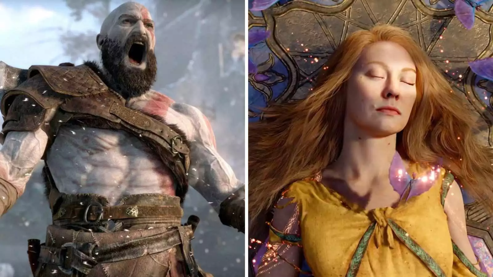 Kratos y Faye de God of War