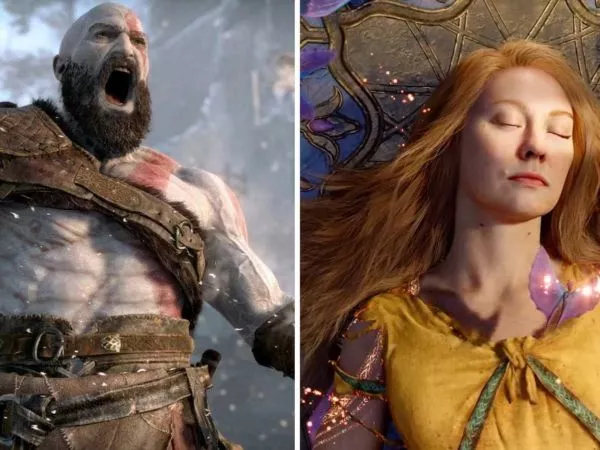 Kratos y Faye de God of War