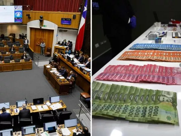 Senado e imágenes de un allanamiento