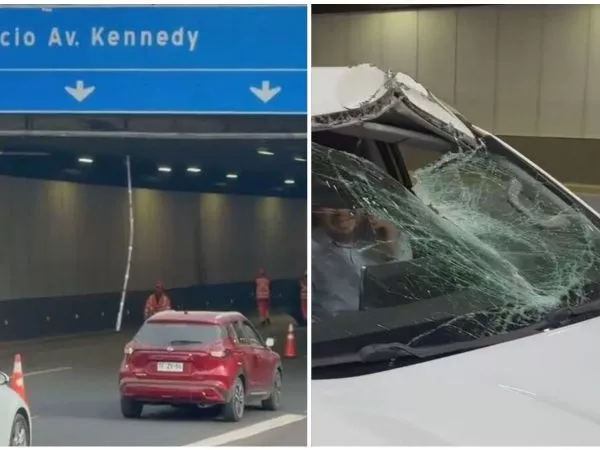 Costanera Norte identifica a conductor que provocó caída de fierro y dejó 18 autos dañados